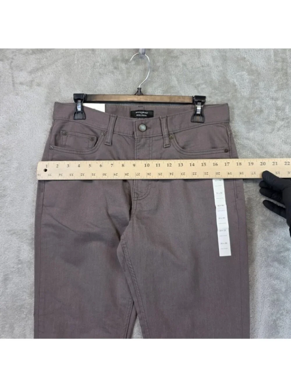 Banana Republic Travel Athletic Jeans Mens 30x30 Brown Stretch Taper Denim